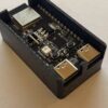 ESP32-C6 DevKitM-1 protective case with board installed and both USB-C ports accessible