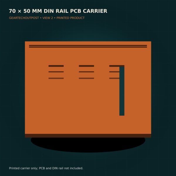 70 × 50 mm DIN Rail PCB Carrier — Edge-Slot Holder product view 2