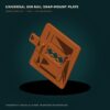 Universal DIN Rail Snap-Mount Plate — 67 × 44.5 mm Pattern product view 1