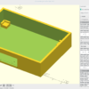 OpenSCAD view of a PCB case body generated by pcb-case-designer
