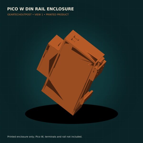 Pico W DIN Rail Enclosure — Terminal & JST Access product view 1
