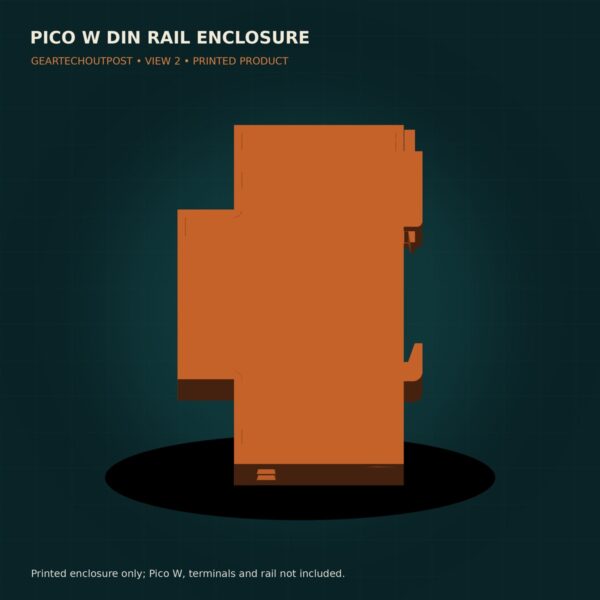 Pico W DIN Rail Enclosure — Terminal & JST Access product view 2