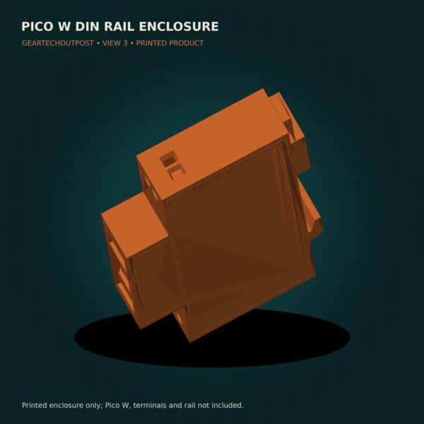 Pico W DIN Rail Enclosure — Terminal & JST Access product view 3