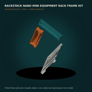 RackStack Nano 100 mm Mini Equipment Rack — Printed Frame Kit product view 1