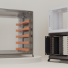 Rendered examples of modular RackStack mini equipment rack configurations