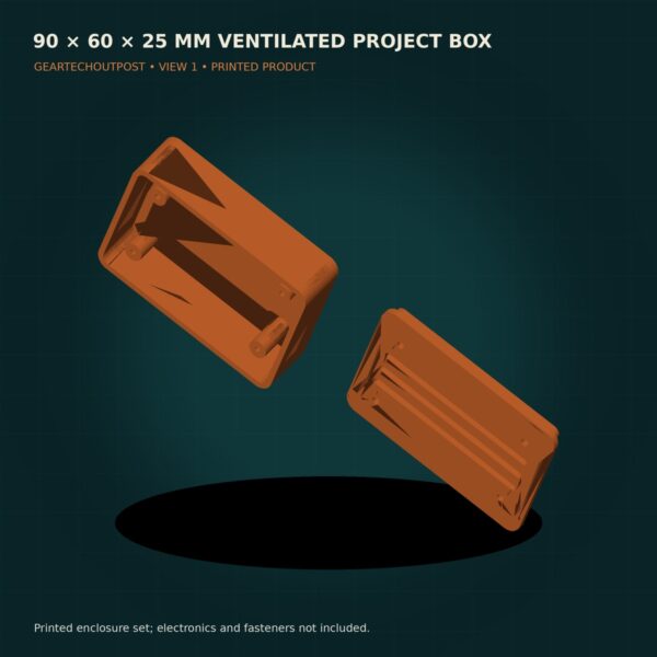 90 × 60 × 25 mm Ventilated Electronics Project Box product view 1