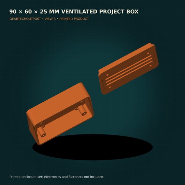 90 × 60 × 25 mm Ventilated Electronics Project Box product view 3